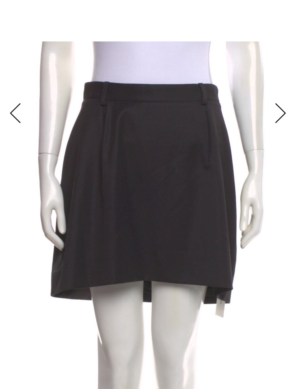 Balenciaga Tailored Black Mini Trouser Skirt Clean A-Line Silhouette like new 36